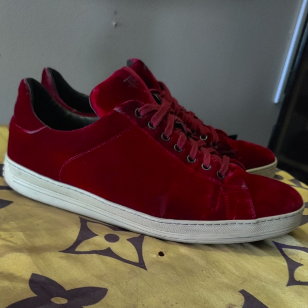 COPY - Tom Ford red velvet Russell sneakers